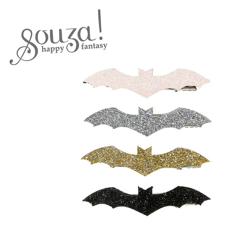 Souza! Spinki do włosów brokatowe nietoperze 4 szt.