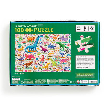 Mudpuppy Puzzle Potężne dinozaury 100 elementów 5+