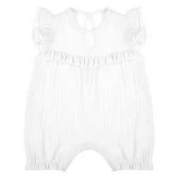 Nicol Rampers Pajac Letni Dla Dziewczynki Muślin Rozmiar 56 Biały