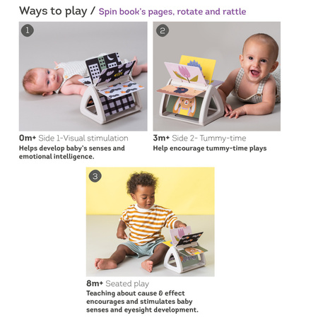 Taf Toys Obracająca się Książeczka Grzechocząca – Stymulacja Wzroku i Motoryki
