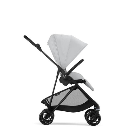 Cybex Melio Carbon Wózek Głęboko-Spacerowy Fog Grey + Cybex Cloud G I - Size Fotelik Samochodowy Fog Grey 0-13kg + Adaptery