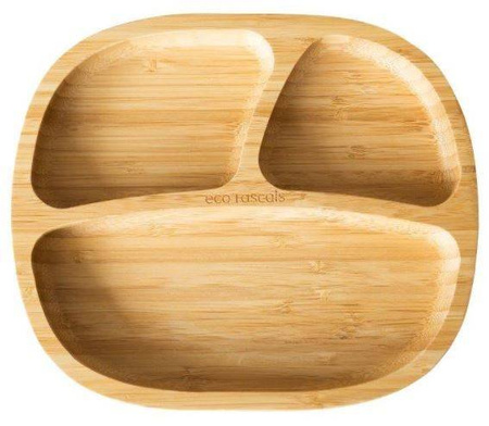 Eco Rascals Miseczka trójdzielna Bambusowa z Przyssawką Szary