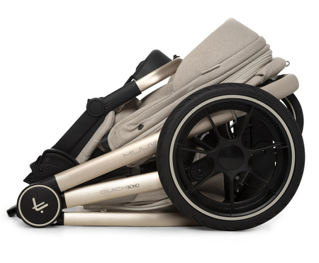 Muuvo Quick Boho Wózek Głęboko-Spacerowy Beige + Cybex Aton B2 i-Size Fotelik Samochodowy 0-13kg + Baza One Volcano Black