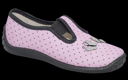 ZETPOL Jagoda Kapcie Różowe w Kropki