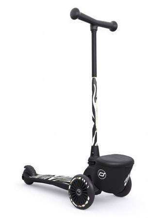 Scootandride Highwaykick 2 Lifestyle Hulajnoga Trójkołowa Balansowa z Zamykanym Schowkiem 2+ Zebra