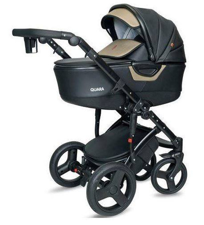 Coto Baby Quara Wózek Głęboko-Spacerowy 2w1 50 Black Gold Eco