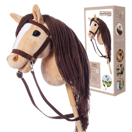 Hoppihorse Koń na Kiju Hobby Horse A3 Beżowy 66cm