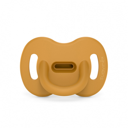 Suavinex SX Pro All Silicone Smoczek Silikonowy Fizjologiczny 0-6m Colour Essence Musztardowy