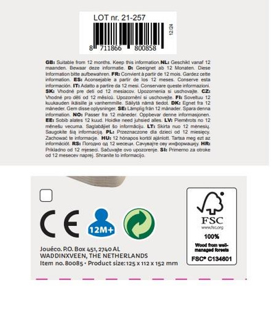 Joueco Drewniany labirynt przeplatanka słonik