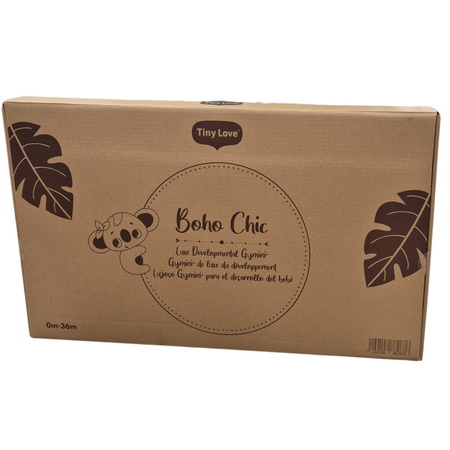 Tiny Love Mata Edukacyjna z Drewnianym Stojakiem Boho Chic Szare