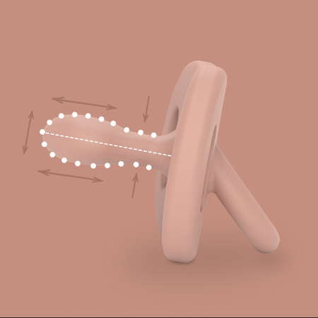 Suavinex SX Pro All Silicone Smoczek Silikonowy Anatomiczny 6-18m Colour Essence Cielisty