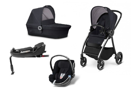 Cybex GB Maris 2 wózek głęboko-spacerowy + fotelik + baza 4w1 Silver Fox Grey