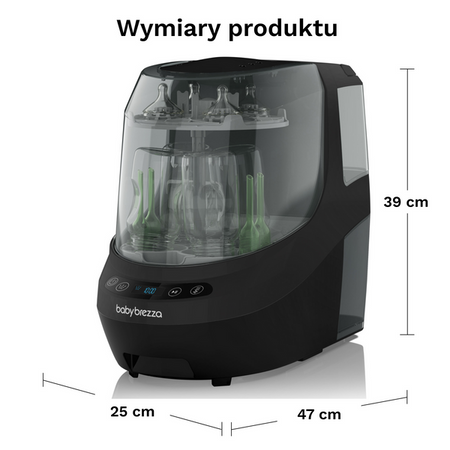 Baby Brezza Bottle Washer Pro Urządzenie Myje, Suszy i Sterylizuje Black