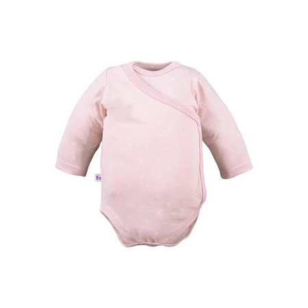 Eevi Body Petite Zakładane z Długim Rękawem Kwiatki Rozmiar 62cm Różowy