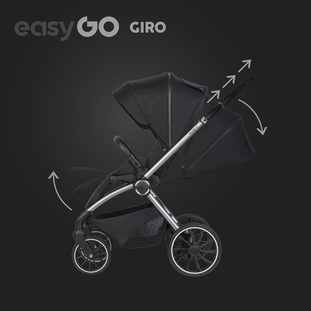 EasyGo Giro Wózek Głęboko-Spacerowy Ebony Black