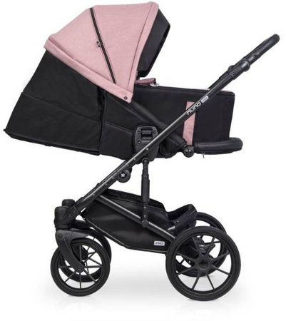 Riko Nuno Pro Wózek Głęboko-Spacerowy 2w1 z Miękką Gondolą Rose