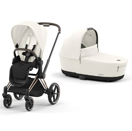 Cybex Priam 4.0 Wózek Głeboko-Spacerowy + Fotelik Samochodowy Cloud T 0-13kg Off White