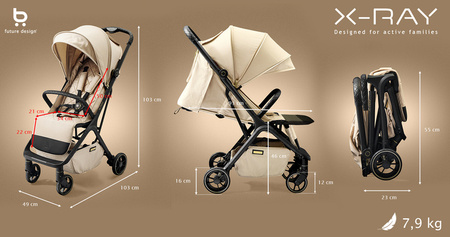 Future Design Xplode X-Ray Wózek Spacerowy Sand Beige