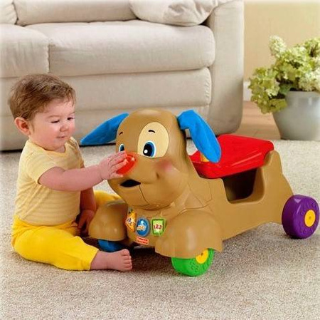 Fisher-price Ucz Się I Śmiej! Chodzik-jeździk Szczeniaczka Uczniaczka Pchacz Zabawka Edukacyjna Dla Dzieci X6838
