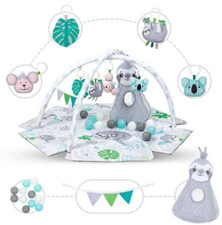 Kidwell Yoga Mata Edukacyjna Z Zabawkami grey