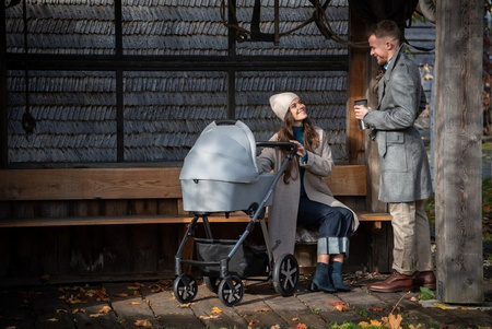 Baby Design Husky 2022 Wózek Głęboko-Spacerowy 117 Graphite Koła Pompowane