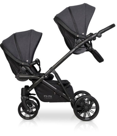 Riko Team Wózek Bliźniaczy Rok Po Roku Głęboko-Spacerowy Cappucino