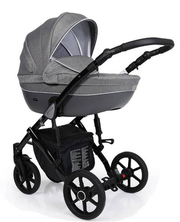 Kunert Mila Wózek Głęboko-Spacerowy 2w1 Pudrowy Róż Czarna Rama Koła Żelowe