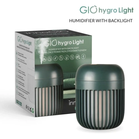 InnoGIO GioHygro Light Nawilżacz Powietrza z Lampką Zielony