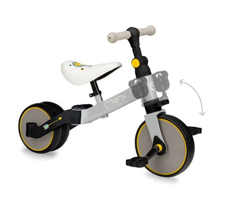 MoMi Loris Rowerek 4w1 Szaro Żółty