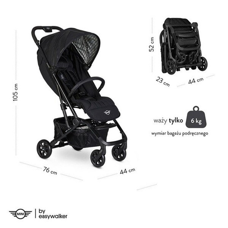 MINI by Easywalker Buggy XS Wózek spacerowy z osłonką przeciwdeszczową Union Jack Classic
