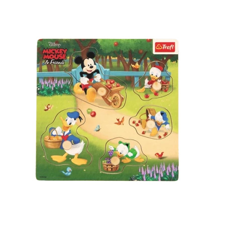 Trefl Zabawka Drewniana Myszka Miki i Przyjaciele, Puzzle mini