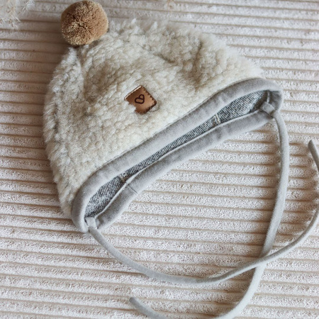 Zaffiro Czapeczka Tulip Nevada Wełniana S (6-12m) Beige