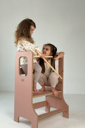 Baby Wood Slim M Double Kitchen Helper Różowy