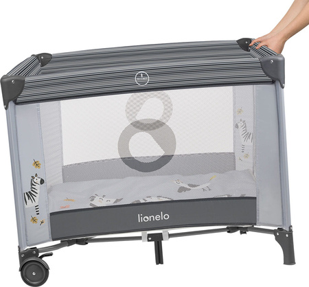 Lionelo Bonnie - składany kojec dziecięcy | Grey Stone