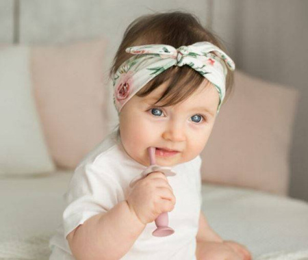 Dumel GiliGums Szczoteczka do Zębów Słoń 2w1 Różowa