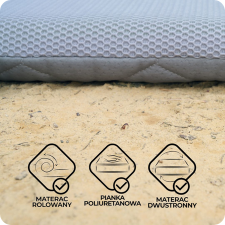 Fiki Miki Materac Turystyczny Travel 3D 120x60cm