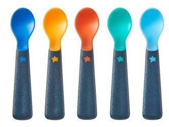 Tommee Tippee Szeroka Łyżeczka do Samodzielnego Jedzenia, 6m+, 5 szt.