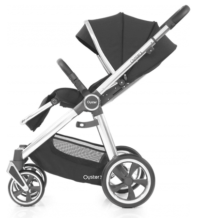 Oyster 3 Wózek Spacerowy Caviar - srebrny stelaż