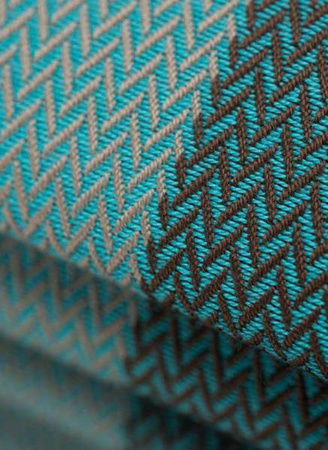 LennyLamb Moja Pierwsza Chusta Do Noszenia Dzieci Tkana Splotem Jodełkowym Mała Jodełka Rozmiar M 4,6m 100% Bawełna Baby Mint