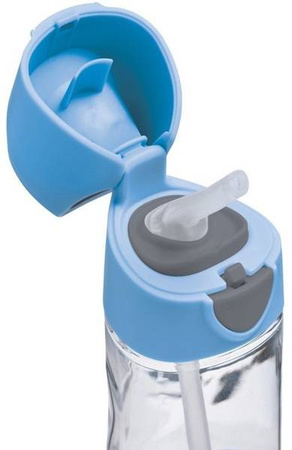 B. Box Butelka Tritanowa Ze Słomką 450 ml Blue Slate