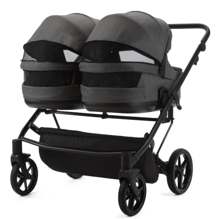 Adamex Leo Wózek Głęboko-Spacerowy Blizniaczy TK-57 Grafitowy