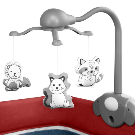 Lionelo Thomi Łóżeczko Turystyczne Burgundy Blue