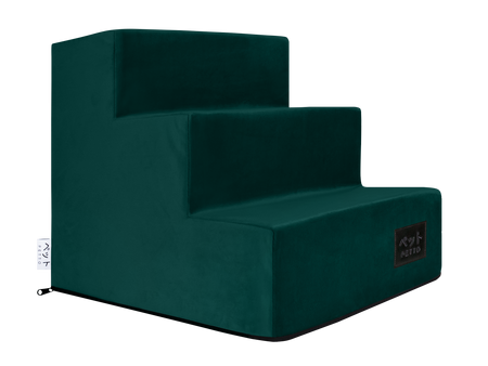 Petto Takai 3 Velvet Schodki Dla Psa Stopnie Ciemno Zielone