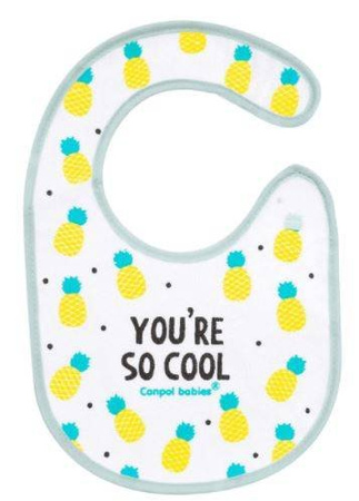 Canpol Śliniak Nieprzemakalny z Frotte So Cool 15/114_tur Ananasy