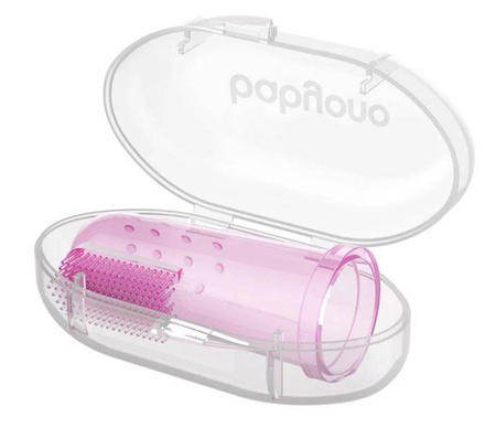 Babyono Szczoteczka do Zębów dla Niemowląt na Palec 723/03 Różowa