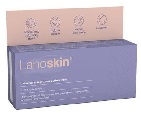 Linomag Lanoskin Krem do skóry suchej, wrażliwej, podrażnionej Czysta Lanolina 30g