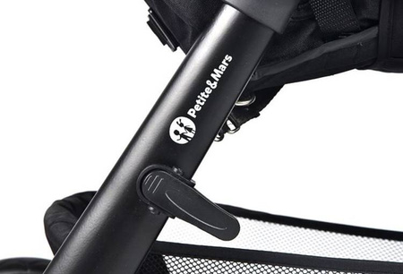 Petite&Mars Street+ Air Wózek Spacerowy Stelaż Oak z Osłoną na Nóżki + Budka Shadow Grey