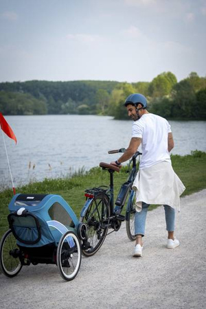 Cybex Zeno Bike Przyczepka Rowerowa Mid Turquoise