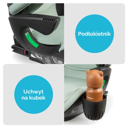 Kidnort Natt Fotelik Samochodowy 15-36 kg Zielony