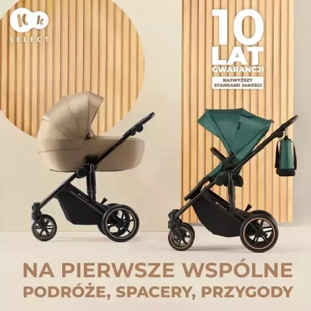 Kinderkraft Prime 2 Wózek Głęboko-Spacerowy + Fotelik Zestaw 3w1 Green